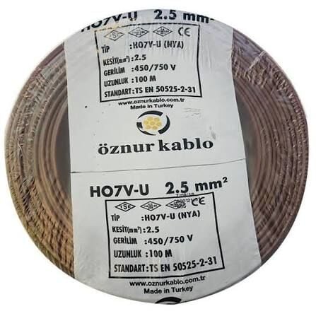 ÖZNUR KABLO NYA 2.5 KAHVERENGİ