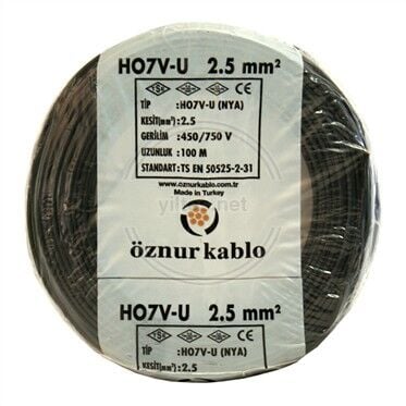 ÖZNUR KABLO NYA 2.5 SİYAH